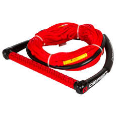 OBrien 4-Section Poly-E Wake Combo Rope and Handle - Red OBrien 4-Section Poly-E Wake Combo Rope and Handle - Red