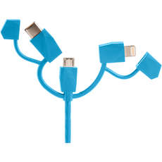 Outdoor Tech Calamari 2.0 3-In-1 Charge Cable - Electric Blue