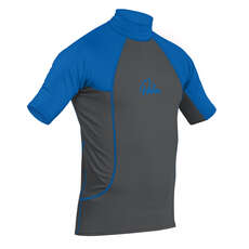Palm Shortsleeve Rash Guard - Jet Grey/Blue