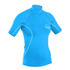 Palm Womens Shortsleeve Rash Guard - Aqua