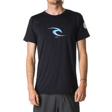 Rip Curl Short Sleeve Icon Rash Guard UV Tee - Black