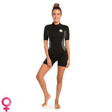 Rip Curl Womens Dawn Patrol 2/2mm SS Spring Wetsuit - Black/White