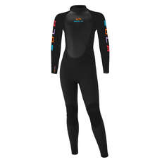 Sola Kids Pheonix 4/3mm Back Zip Wetsuit 2024 - Black A1509