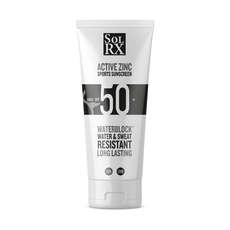 SolRX SPF50+ Active Zinc Waterblock Water Resistant Sunscreen - 100ml