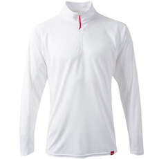 Gill Mens UV Tec Zip Neck Long Sleeve Top - Arctic White Gill Mens UV Tec Zip Neck Long Sleeve Top - Arctic White