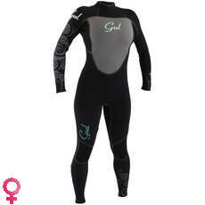 Gul Vortex Blindstitch Steamer 3/2mm Womens Wetsuit - Blk/Blk