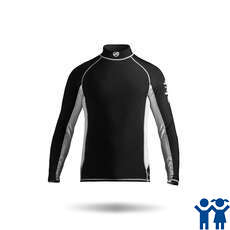 Zhik Kids Long Sleeve Spandex Rash Vest / Guard - Black/Grey