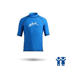 Zhik Kids Short Sleeve Spandex Rash Vest / Guard - Cyan