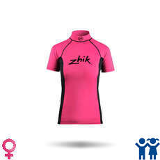 Zhik Kids Short Sleeve Spandex Rash Vest / Guard - Pink