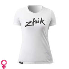 Zhik Womens Classic Zhik Logo Poly-Cotton Tee - White