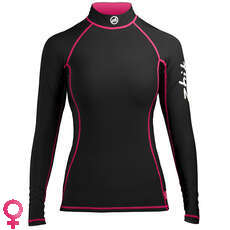 Zhik Womens Long Sleeve Spandex Rash Vest / Guard - Black/Pink