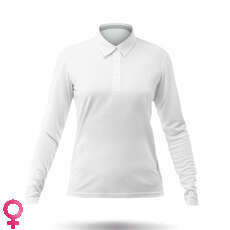 Zhik Womens Long Sleeve ZhikDry LT Sailing Polo - White